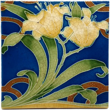 Victorian Fireplace Tile Blue