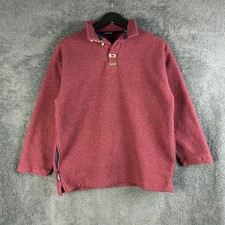 Vintage Musto Snugs Polartec Fleece Womens Small Wooden Toggle Pockets 90s Red