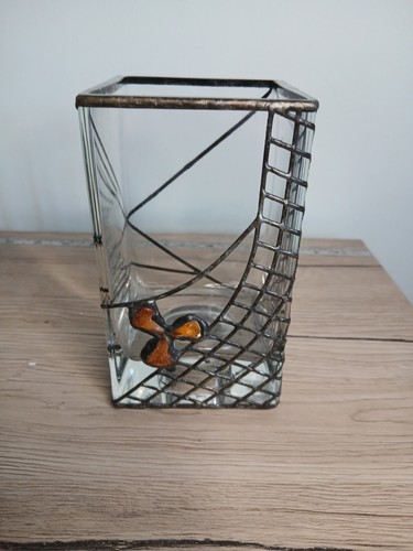 Vintage stained glass vase - vintage, and
