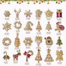 Nail Art Rhinestones Crystals Nail Jewelry Alloy Nail Studs Christmas Nail Deco