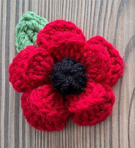 8cm crochet poppy wool - crochet,