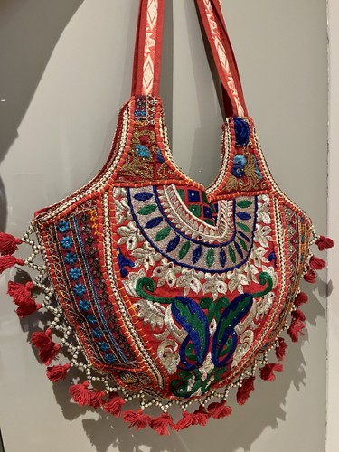 Handmade beaded boho shoulder