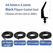 Black flipper gasket seal - black,