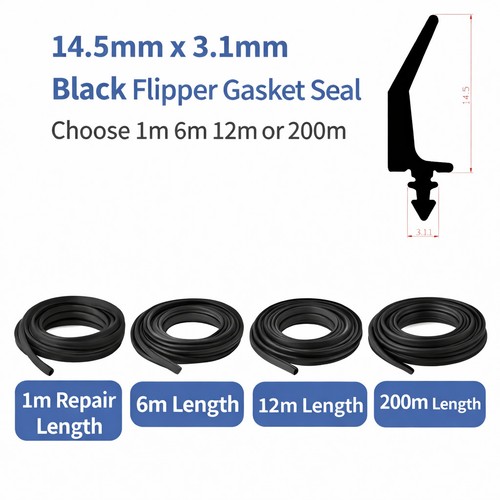 Black flipper gasket seal - black,