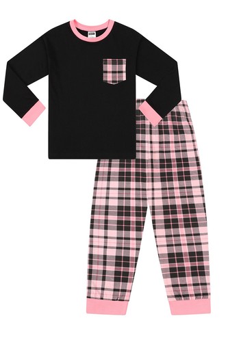 Girls pink cotton - girls, check