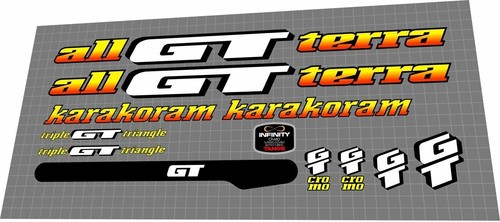 1993 karakoram decal set - 1993, gt