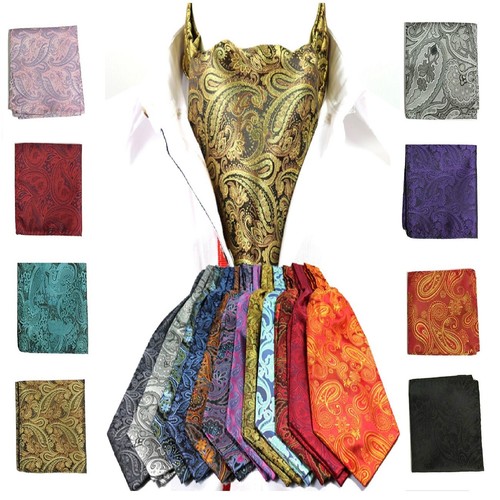 Paisley cravat ascot tie - cravat, &