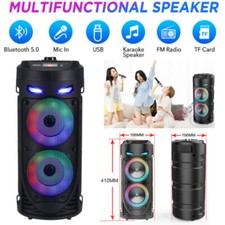 Portable 4in Bluetooth Party Speaker Sub Woofer Heavy Bass Sound System & MIC