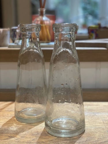Antique clear glass milk
