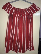 Red Bardot Top Size 14