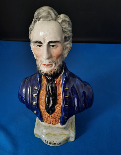 Hand painted pearlware bust - pearlware,
