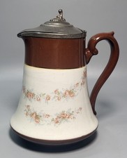 Vintage Pewter Lidded Water Jug Pitcher with Pewter Lid Size 16cm Approx