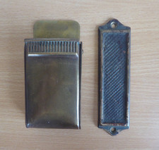 Vintage NFR Railway Carriage Coach Brass Flip Ashtray & MDR Match Striker Plate