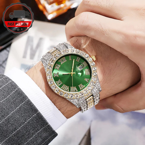 Iced out watch - iced, men