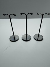 Set Of Five 10cm Black Metal Earring Display Stands