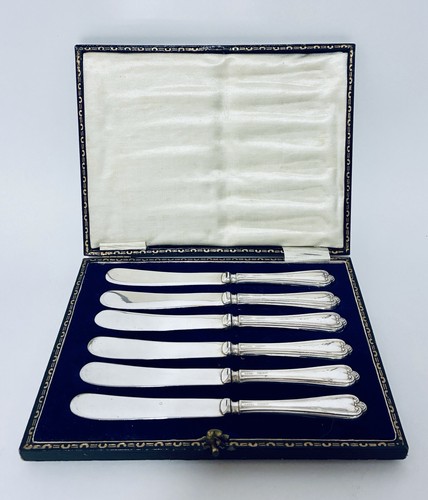 Set antique butter knives - 6,