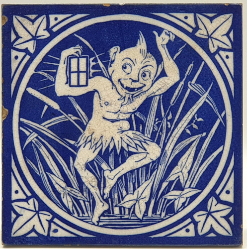 Arts crafts minton tile blue - minton,