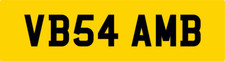 VB54 AMB PRIVATE REG CAR NUMBER PLATE NO HIDDEN FEES  VB / V8 THEME AMBER AM AB