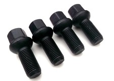 4 Black Wheel Bolts Nut Lugs
