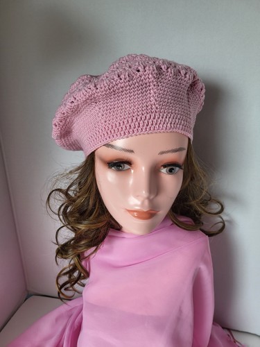 Handmade crochet beret hat - handmade,