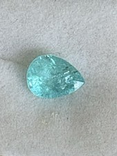 Natural Blue Paraiba Tourmaline 0.85 Carats Loose Gem. Stunning Colour Pear