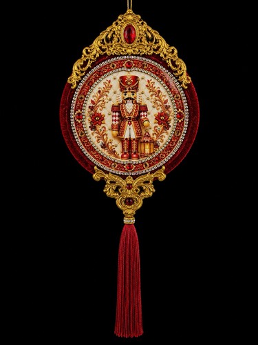 Red nutcracker bauble - nutcracker,