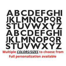 LETTERS Vinyl Decal A to Z