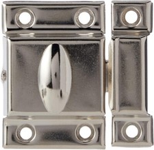 Merriway BH02199 Cupboard Cabinet Turn Catch Latch, Chrome Plated 45mm