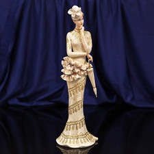 Lady Figurine Ornament In Gold