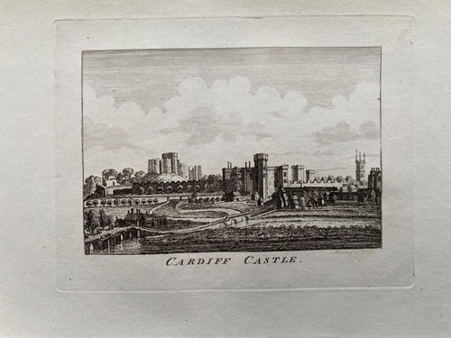 1764 antique print cardiff - print;,