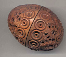 ANTIQUE CARVED COQUILLA NUT