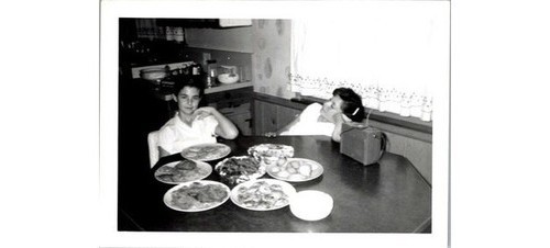 1960s girls dinner table - at,