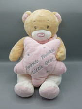 Card Factory Twinkle Twinkle Little Star Pink White Teddy Bear Soft Plush Toy