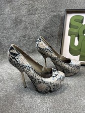 Lipsy Stilettos High Heel Shoes Womens Size 6.5 Snake Skin Party Going Out