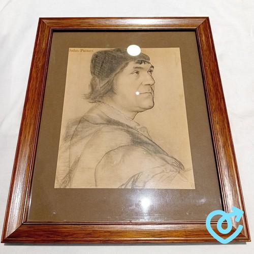 Framed portrait print brown - framed,