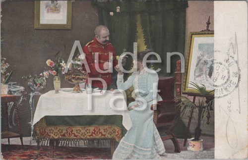 Vintage postcard man - postcard,