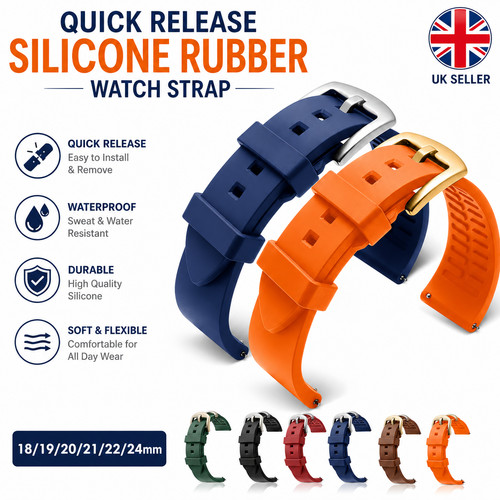 18mm 20mm 22mm soft silicone - 22mm,