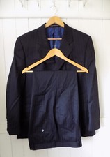 mens DAKS NAVY CHALKSTRIPE