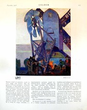 Old Blue Windmill E. A. Cox Men Working F.M.M. Pilkington Garden 1916 20th