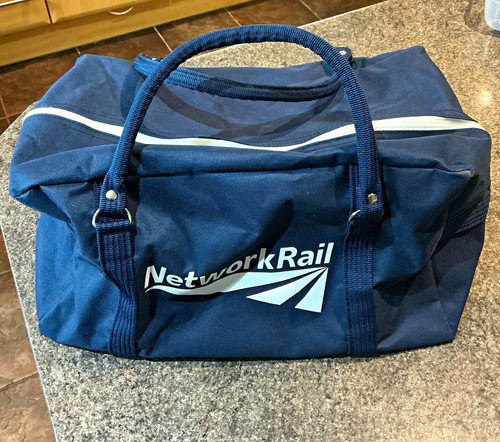 Network rail blue white logo - &,