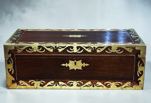 Victorian boulle writing slope - victorian,
