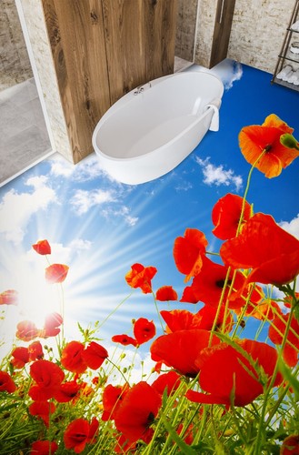Red poppy flowers n2795 - 3d,