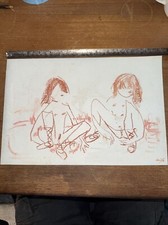 David Cox Rwa Roi 1914-1979 Listed Cornish artist Original Pastel on paper Nude