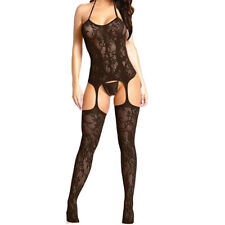 Women Lingerie Fishnet Crotchless Body Stocking Bodysuit Sexy Babydoll Underwear
