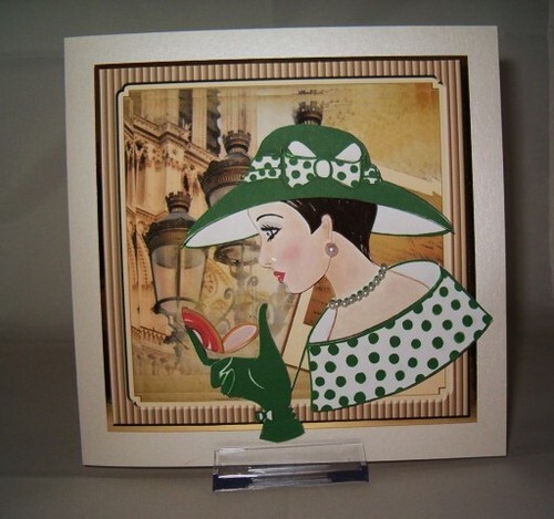 Handmade art deco lady - art, in