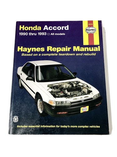 Haynes honda accord 1990 1993 - haynes,