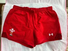 Under Armour Wales U20 Home Rugby Union Shorts 2013-14 Size XL Great Condition