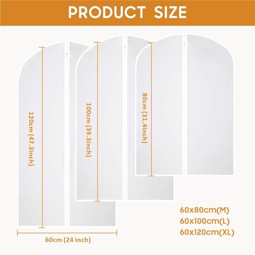 10x clear polythene garment - 10x,