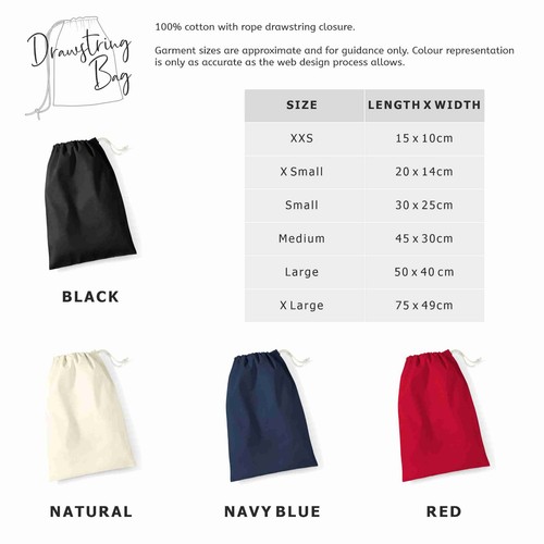 Cotton drawstring storage bag - cotton,