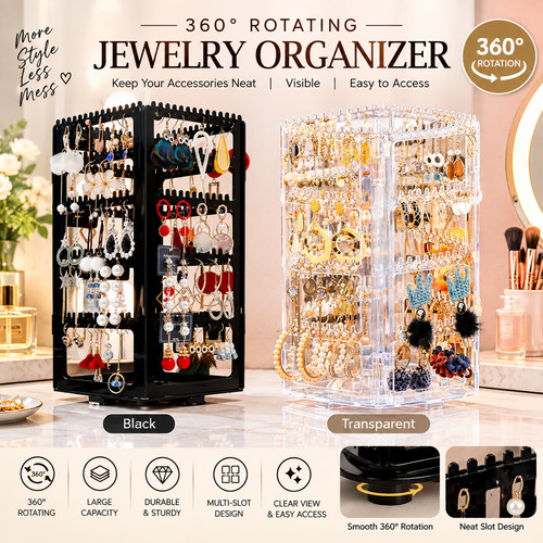 360 rotating jewelry storage - 360°,